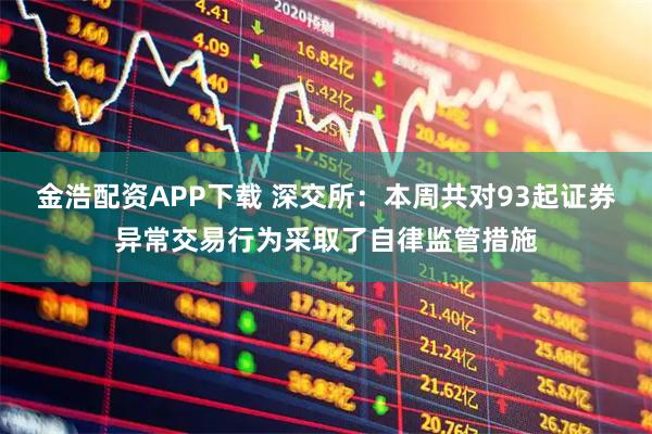 金浩配资APP下载 深交所：本周共对93起证券异常交易行为采取了自律监管措施